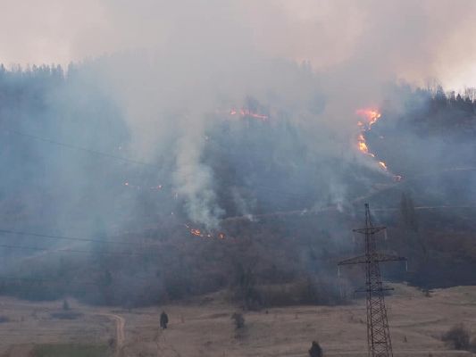 Через паліїв трави загорілися Карпати